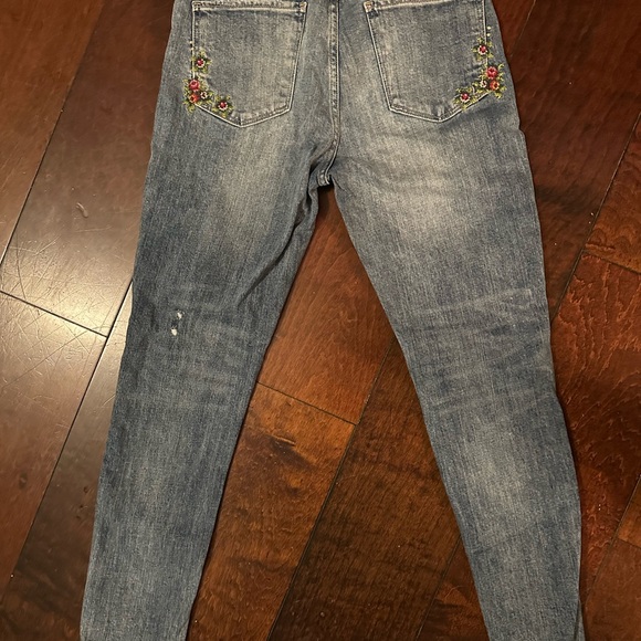 Lucky Brand 🍀 Ava Skinny floral embroidered cross stitched jeans size 4/27 NWOT - Picture 5 of 8